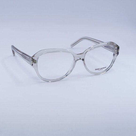 Saint Laurent SL411 004 Eyeglasses Transparent 57mm Square Frame - Picture 4 of 11